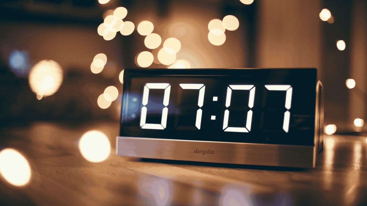 Digital clock showing 01:01 - the meaning of the 01:01 angle number.