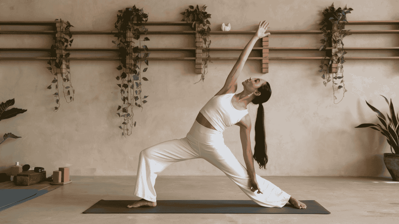 Yogi demonstrating the 26 postures and 2 breathing exercises of Bikram Yoga.