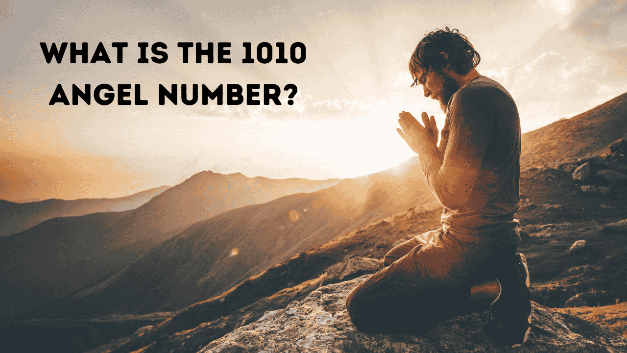 Glowing number 1010 in a starry night sky, symbolizing alignment and spiritual growth.